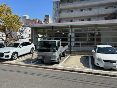 大阪府泉大津市　目隠しシートの施工